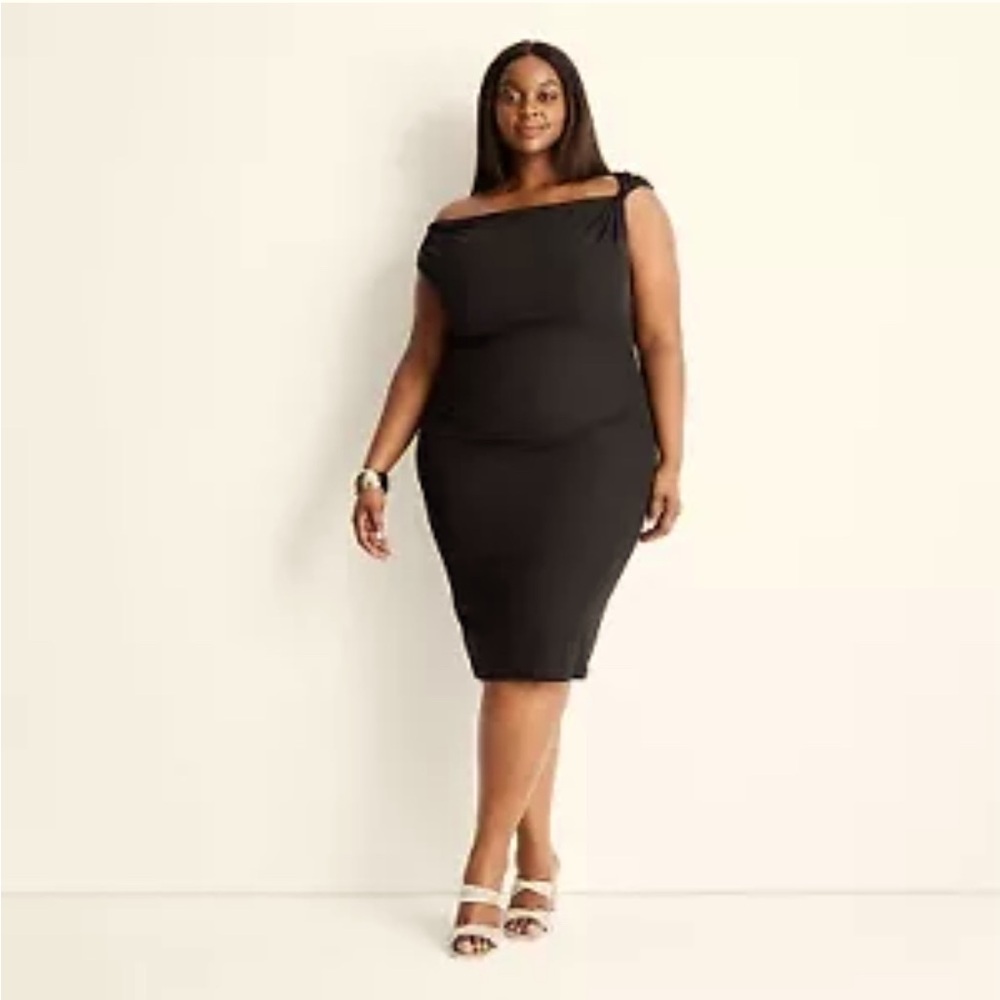 Janee Naylor Future Collective Women's One Shoulder Draped Midi